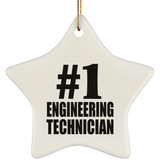 Number One #1 Engineering Technician - Star Ornament