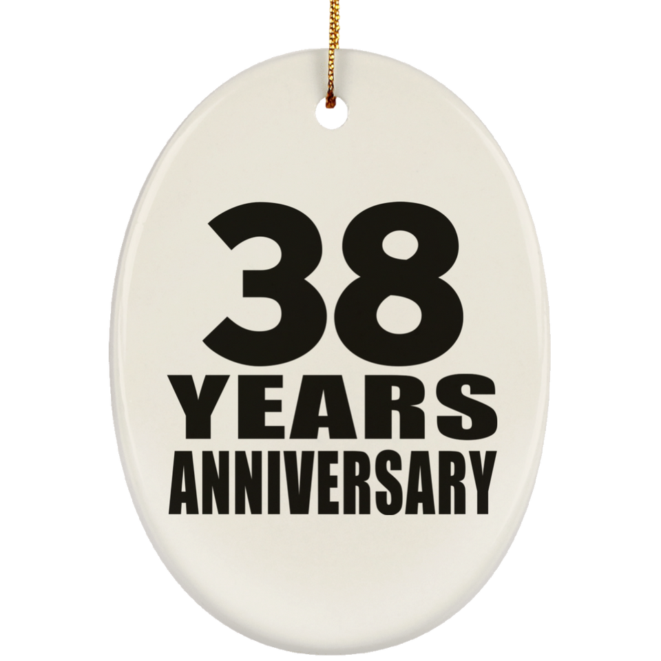 38th Anniversary 38 Years - Oval Ornament