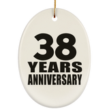 38th Anniversary 38 Years - Oval Ornament