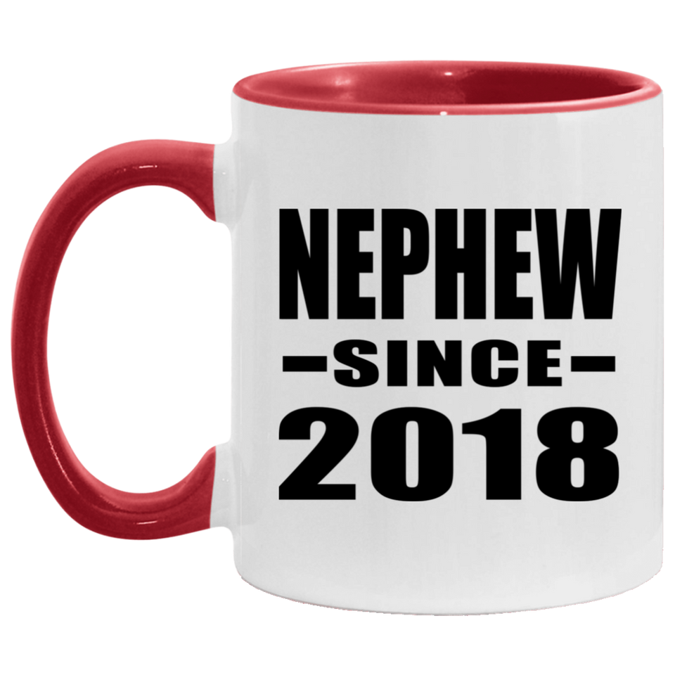 Nephew Since 2018 - 11oz Accent Mug Red