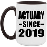 Actuary Since 2019 - 15oz Accent Mug Black