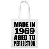 55th Birthday Made In 1969 Aged to Perfection - Tote Bag White