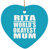 Rita World's Okayest Mum - Heart Ornament
