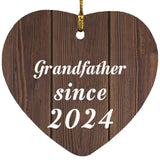 Grandfather Since 2024 - Heart Ornament D