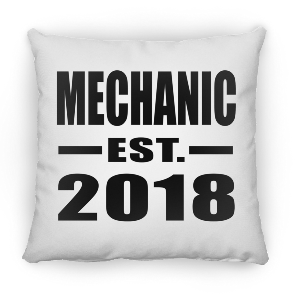 Mechanic Established EST. 2018 - Throw Pillow