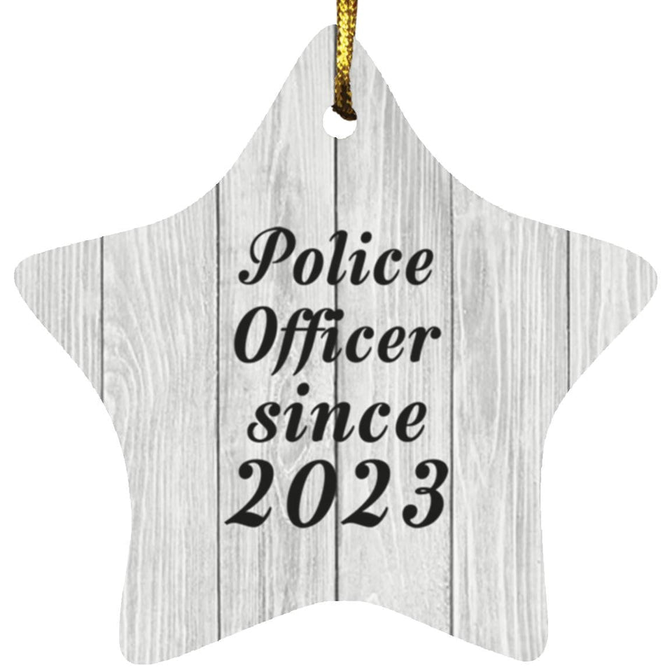 Police Officer Since 2023 - Star Ornament F