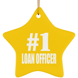 Number One #1 Loan Officer - Star Ornament