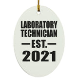 Laboratory Technician Established EST. 2021 - Oval Ornament