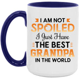 I Am Not Spoiled I Just Have The Best Grandpa In The World - 15oz Accent Mug Purple