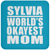 Sylvia World's Okayest Mom - Drink Coaster