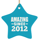 12th Birthday Amazing Since 2012 - Star Ornament
