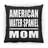 American Water Spaniel Mom - Throw Pillow Black