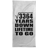 58th Anniversary Square Root of 3364 Years Lifetime To Go - Hand Towel