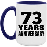 73rd Anniversary 73 Years Anniversary - 15oz Accent Mug Purple