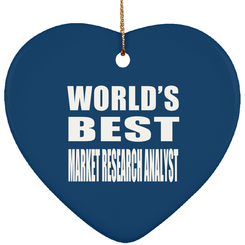 World's Best Market Research Analyst - Heart Ornament