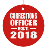 Corrections Officer Established EST. 2018 - Circle Ornament
