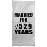 23rd Anniversary Married For Square Root of 529 Years - Hand Towel
