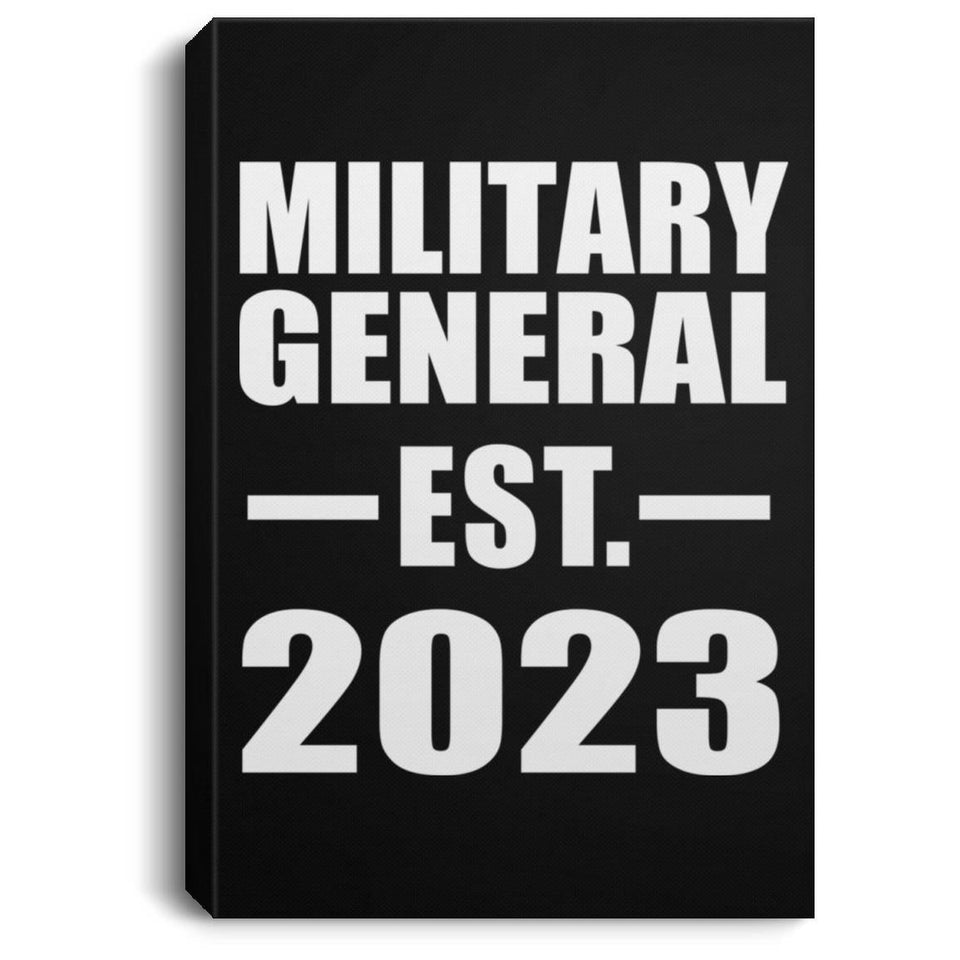 Military General Established EST. 2023 - Canvas Portrait