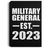 Military General Established EST. 2023 - Canvas Portrait