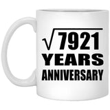 89th Anniversary Square Root of 7921 Years Anniversary - 11oz Coffee Mug