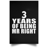 3rd Anniversary 3 Years Of Being Mr Right - Poster Portrait
