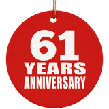 61st Anniversary 61 Years Anniversary - Circle Ornament