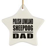 Polish Lowland Sheepdog Dad - Star Ornament
