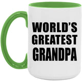 World's Greatest Grandpa - 15oz Accent Mug Green