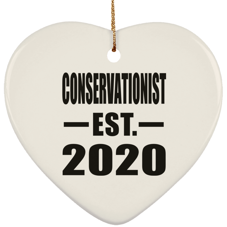 Conservationist Established EST. 2020 - Heart Ornament