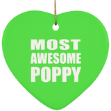 Most Awesome Poppy - Heart Ornament
