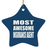 Most Awesome Insurance Agent - Star Ornament