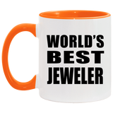 World's Best Jeweler - 11oz Accent Mug Orange