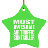 Most Awesome Air Traffic Controller - Star Ornament