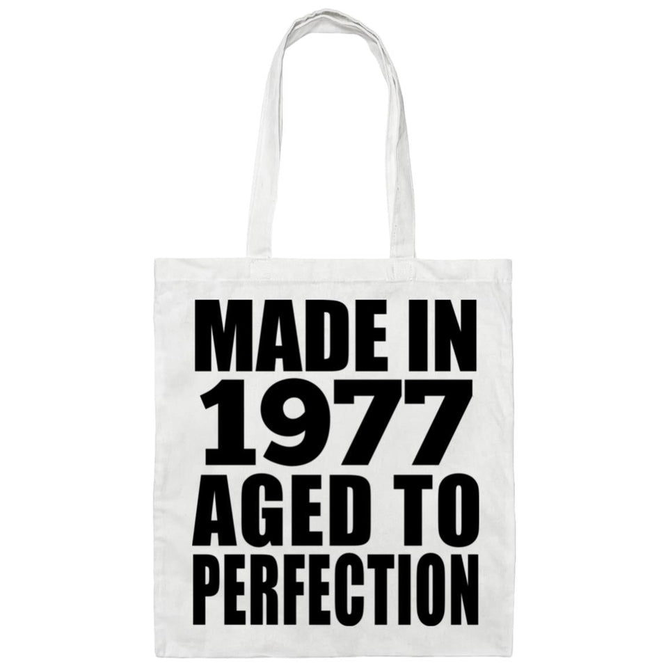 47th Birthday Made In 1977 Aged to Perfection - Tote Bag White