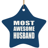 Most Awesome Husband - Star Ornament