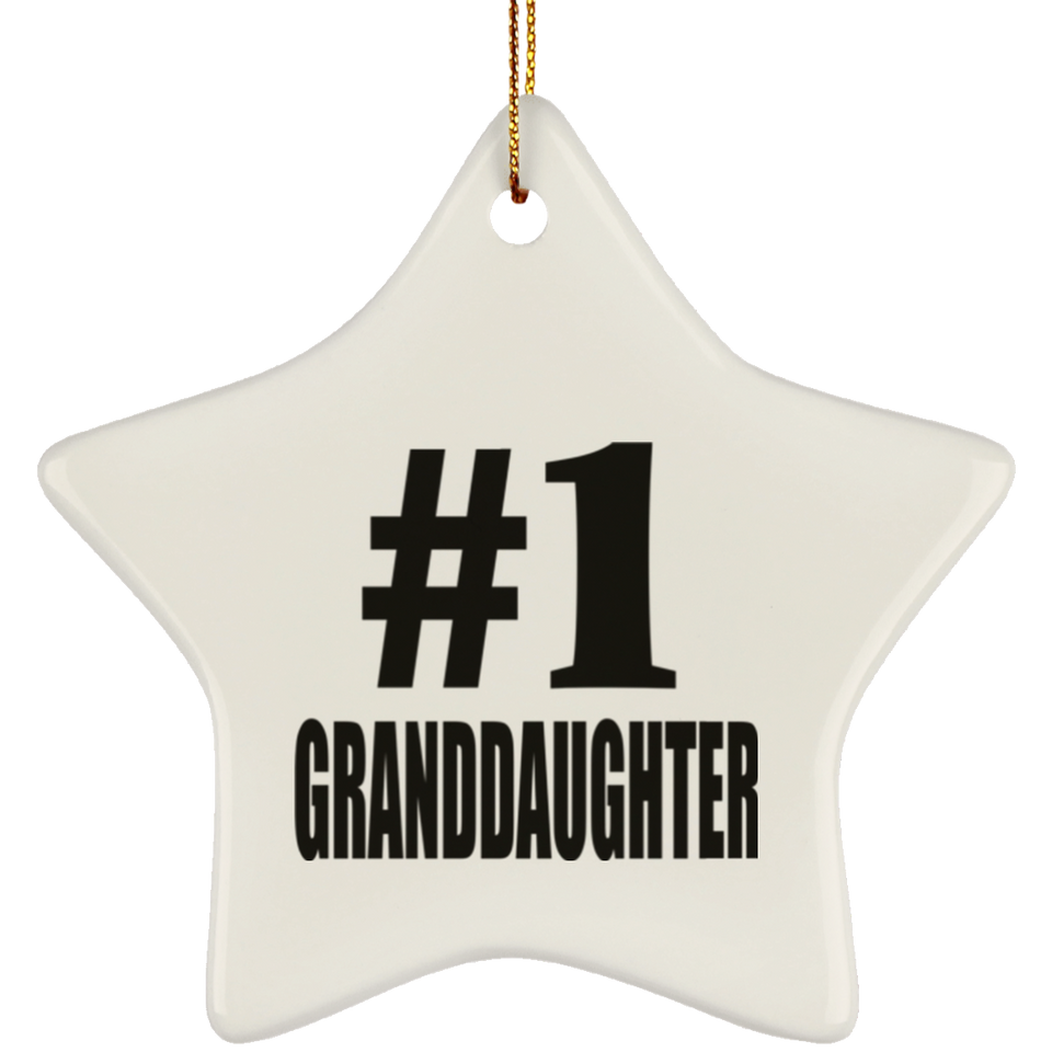 Number One #1 Granddaughter - Star Ornament