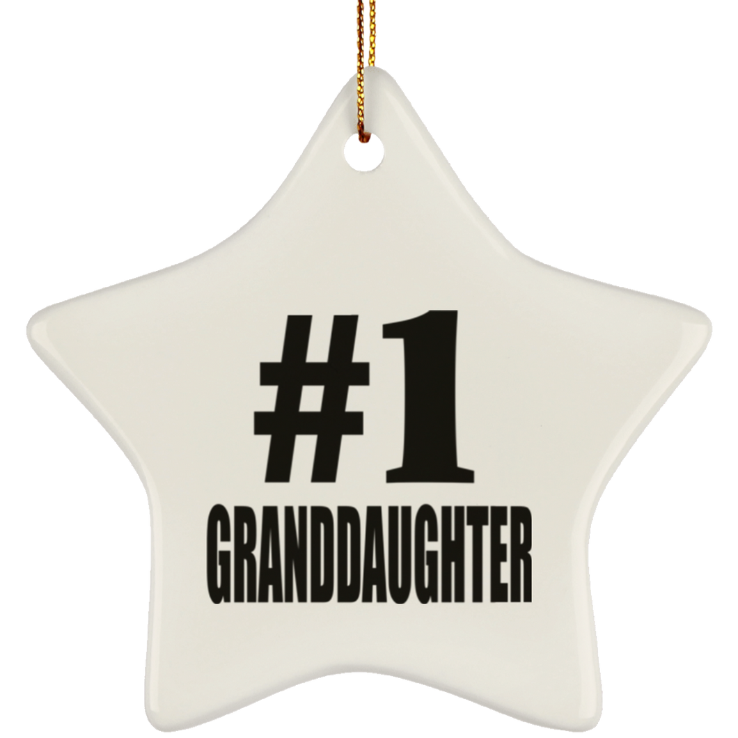 Number One #1 Granddaughter - Star Ornament