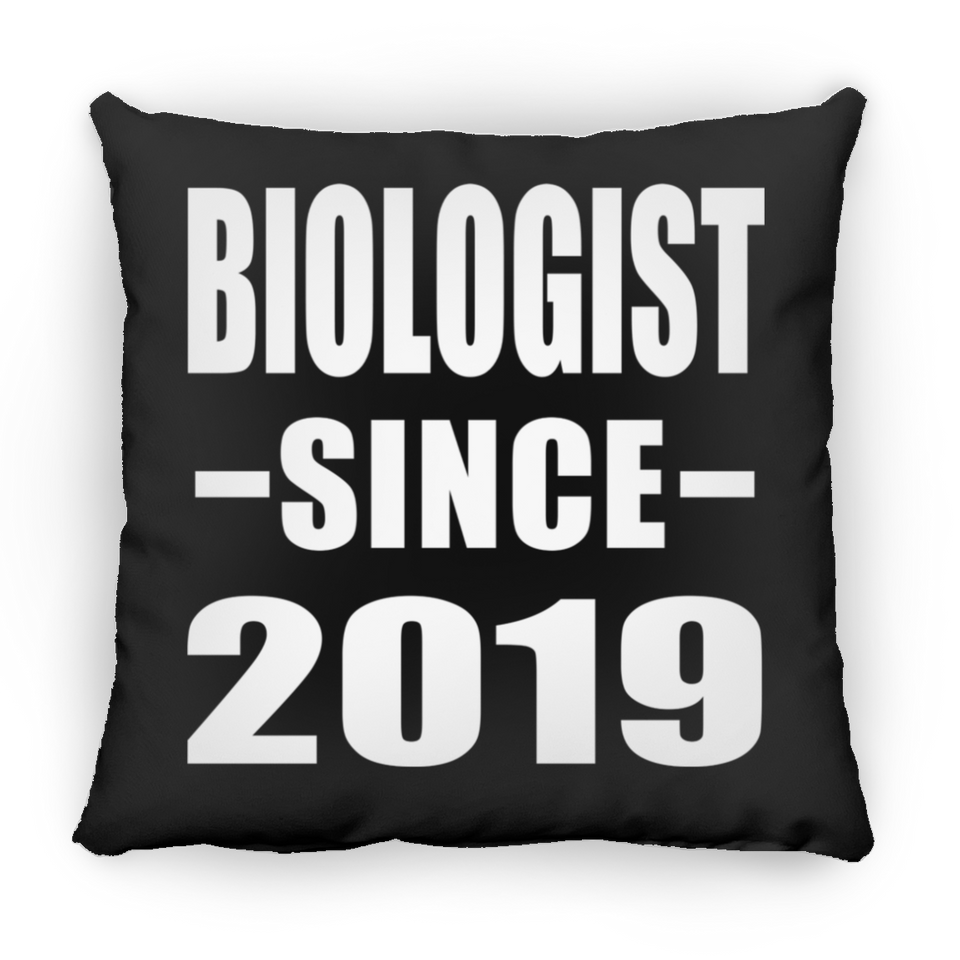 Biologist Since 2019 - Throw Pillow Black