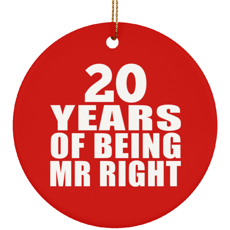 20th Anniversary 20 Years Of Being Mr Right - Circle Ornament