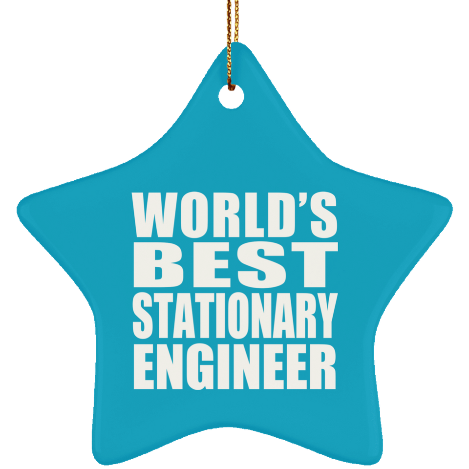World's Best Stationary Engineer - Star Ornament