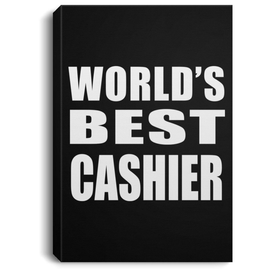 World's Best Cashier - Canvas Portrait