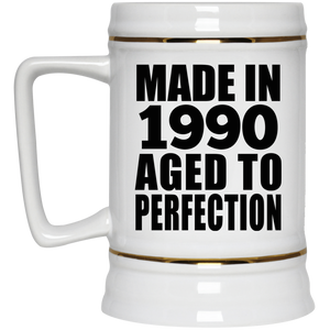 34th Birthday Made In 1990 Aged to Perfection - Beer Stein