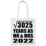 55th Anniversary Square Root of 3025 Years As Mr & Mrs 2022 - Tote Bag White