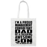 Proud Management Consultant Dad Of Awesome Son - Tote Bag White