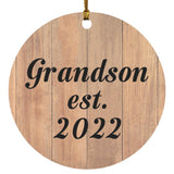 Grandson Established EST. 2022 - Circle Ornament C