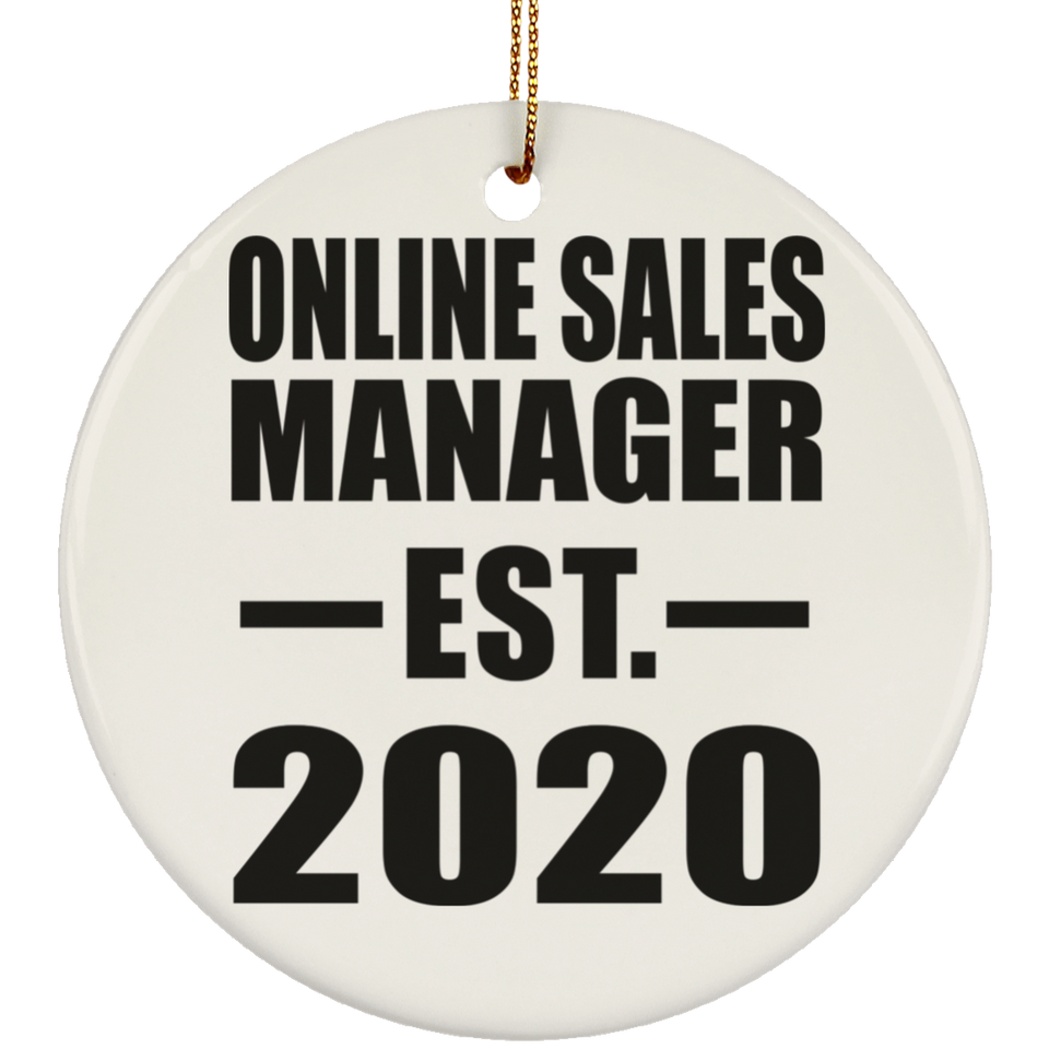 Online Sales Manager Established EST. 2020 - Circle Ornament