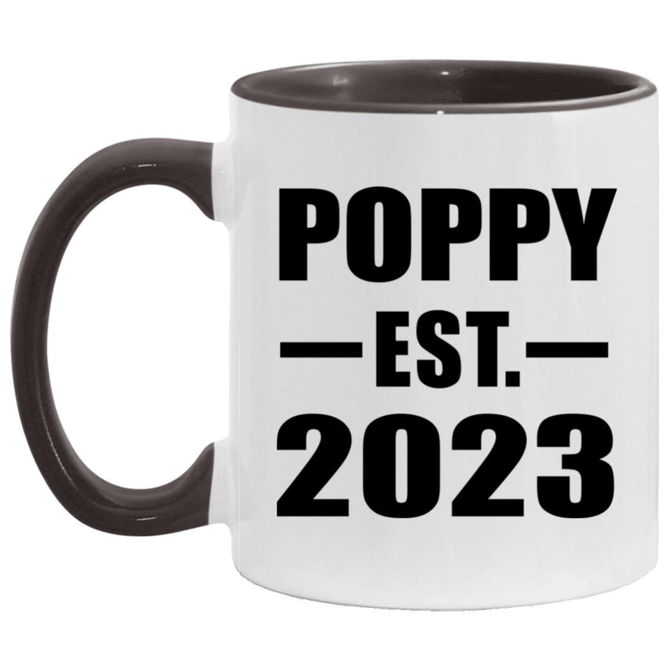 Poppy Established EST. 2023 - 11oz Accent Mug Black