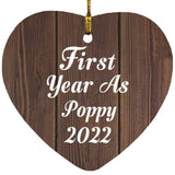 First Year As Poppy 2022 - Heart Ornament D