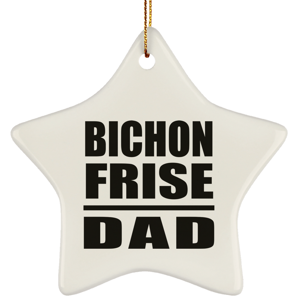 Bichon Frise Dad - Star Ornament