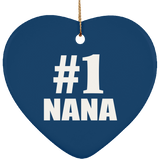 Number One #1 Nana - Heart Ornament